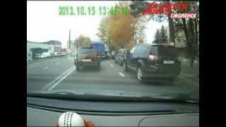 Драка водителей на улице Бабушкина в Смоленске