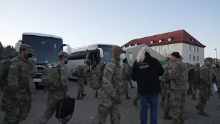 Germany: US Soldiers Land in ANSBACH Germany