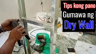 Tips Kong Pano Gumawa ng Dry Wall. Metal Stud installation Gypsum board. How to install Metal Stud.
