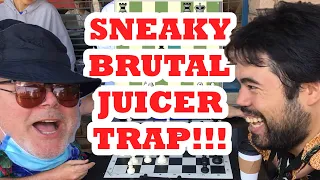 GM Hikaru Sets Brutal Juicer Trap For World Famous Trash Talker The Great Carlini! Game 1 of 2