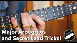 Lead Guitar Lesson - Maj Arpeggio Exercise, and a Soloing Secret!