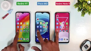 Redmi 9T Vs Poco M3 Vs Redmi Note 9 Speed Test🔥🔥