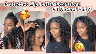 Are You Looking For This?🤔 Easy Clip In Extensions On Natural Hair | Hair Tutorial #Elfinhair