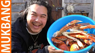 Seafood Mukbang - Alaskan King Crab - Alaskan Snow Crab - Colossal Blue Male Crabs - Dungeness Crab