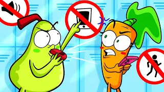 Piro Rules the High School || Funny Situations at School by Pear Couple