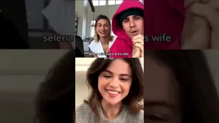 Selena with Justin and his wife on live