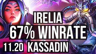 IRELIA vs KASSADIN (MID) | 67% winrate, 17/2/5, Legendary | BR Challenger | v11.20