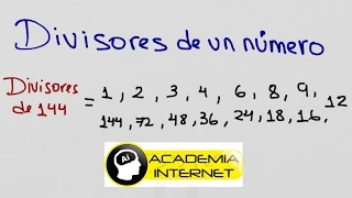 Calcular los divisores de un número.