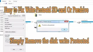 How to remove write protection from sd card