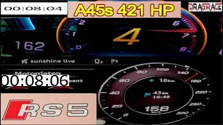 2020 MERCEDES A45s 421 HP VS Audi RS5 450 HP Acceleration Sound 0-250km/h