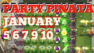 Plants vs Zombies 2 Party Pinata Epic Hack January 5, 6, 7, 9, 10 (2016) with Shrinking Violets