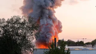 Riesige Explosion und Rauchwolke erschüttert Offenbach (Video)