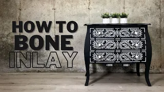 How to Stencil a Bone Inlay on Furniture