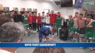 Rapid feiert Kabinenparty