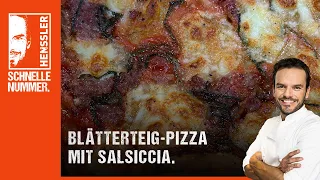 Schnelles Blätterteig Pizza mit Salsiccia Rezept von Steffen Henssler