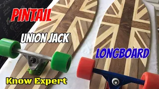 Pintail longboard skateboard cruiser custom made with Kryptonics star trac wheels. Part 1