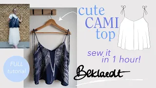 Cute EASY cami top to sew this summer - pattern available for download