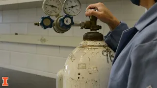 Gas cylinder regulator installation