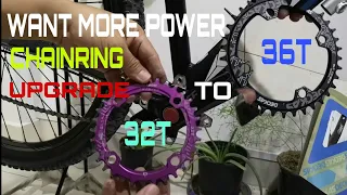 CHAIN RING UPGRADE & COMPARISON BETWEEN 32T to 36T... Vlog # 90