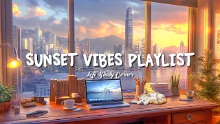 Sunset Vibes プレイリスト ~ 📷 ソフトな Lofi ソングでリラックス、勉強、作業 🎶 Lofi スタディコーナー