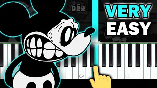 Unknown Suffering - Friday Night Funkin' vs Mickey Mouse - VERY EASY Piano tutorial