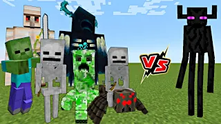 TITAN ENDERMAN (ENDER COLOSSUS) vs EVERY TITAN MOBS IN MINECRAFT - TITAN MOBS BATTLE