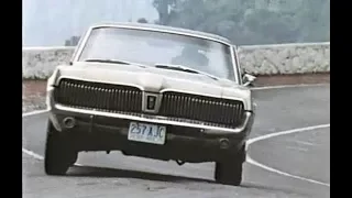 Crazed killer takes fiery cliff dive in '67 Cougar