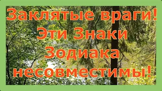 ЗАКЛЯТЫЕ ВРАГИ! САМЫЕ НЕСОВМЕСТИМЫЕ ЗНАКИ ЗОДИАКА!