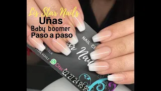 Uñas acrílicas BABY BOOMER!! paso a paso! | tutorial