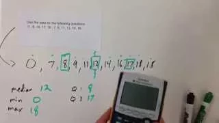 Finding the median, min, max and both quartiles