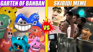 Team Garten of Banban vs Team Skibidi Meme War | SPORE