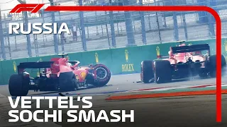 Sebastian Vettel's Qualifying Crash | 2020 Russian Grand Prix