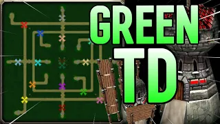 GREEN CIRCLE TD 16 PLAYERS | COMPLETING THE MAP AT THE TOP OF THE SCOREBOARD