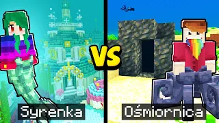 DOM SYRENKI VS DOM OŚMIORNICY - Minecraft | CZOKO VS NALI