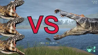 The Isle Legacy |❗ 3 ГИГИ ПРОТИВ ОДНОГО СПИНОЗАВРА❗Solo Spino vs Giga Trio ❗