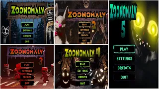 Main Menu Comparison - Zoonomaly Chapter 1 Vs Chapter 2 Chapter 3 Vs Chapter 4 Vs Chapter 5