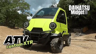 A 25-year-old DAIHATSU Midget II was custom built and revived as an ATV.
