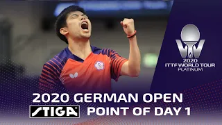 Chuang Chih-Yuan wins Point of Day 1 | 2020 ITTF World Tour German Open