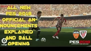 All New Pes 2018 Mobile Official Announcements Explained and Black Ball Opening