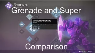 Sentinel Titan Grenade and Super Comparison
