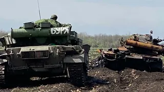 Russian Ukraine War 27/06/2022. Two Russian tanks and two BMPs blew up on a minefield