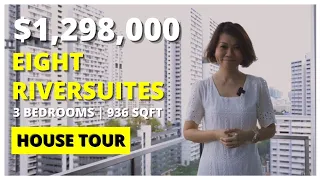 Singapore Condo Property House Tour - EIGHT RIVERSUITES, 3 Bedroom 936 Sqft ($1,298,000)