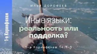 Иные языки: реальность или подделка? 1-е Коринфянам 14:1-5; Илья Дорофеев.