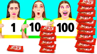 100 Capas de Alimentos Desafío | Mukbang por DaRaDa Challenge