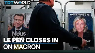 Far-right candidate Le Pen closes in on Macron ahead of election