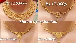 Latest Gold Necklace Design with weight and price