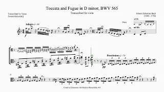 Toccata and Fugue in D minor, BWV 565 (arr. for viola)