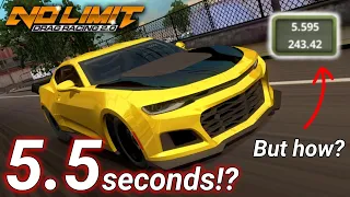 5.5 Seconds Impossible Tune?! - Fastest Camaro ZL1 Tune Guaranteed! No Limit Drag Racing 2.0