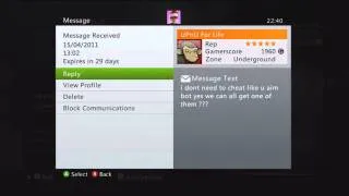 Hilarious Xbox Live rage message's !