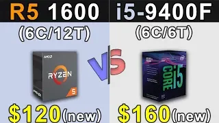 Ryzen 5 1600 Vs. i5-9400F | New Games Benchmarks